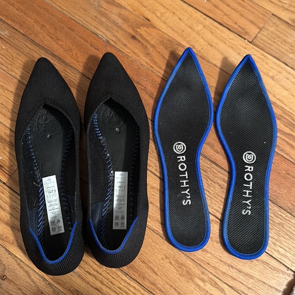 Rothy’s black pointed-toe flat size 7.5 - Picture 7 of 8
